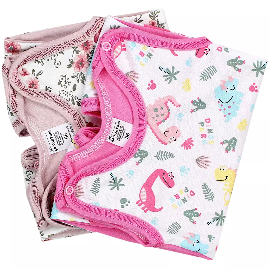TupTam Baby Strampler Gemustert 2er Set altrosa