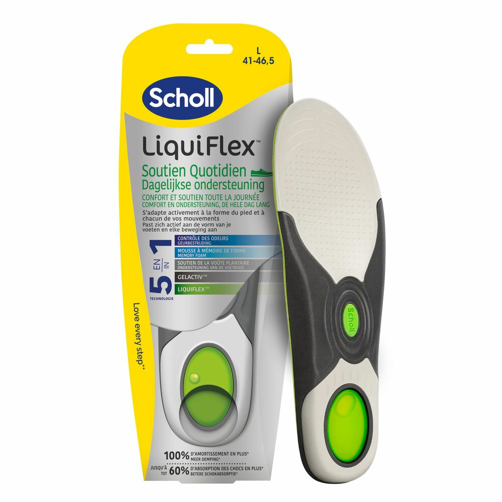 Scholl LiquiFlex Inlegzolen Dagelijks Large (Maat 41-46,5)1 paar