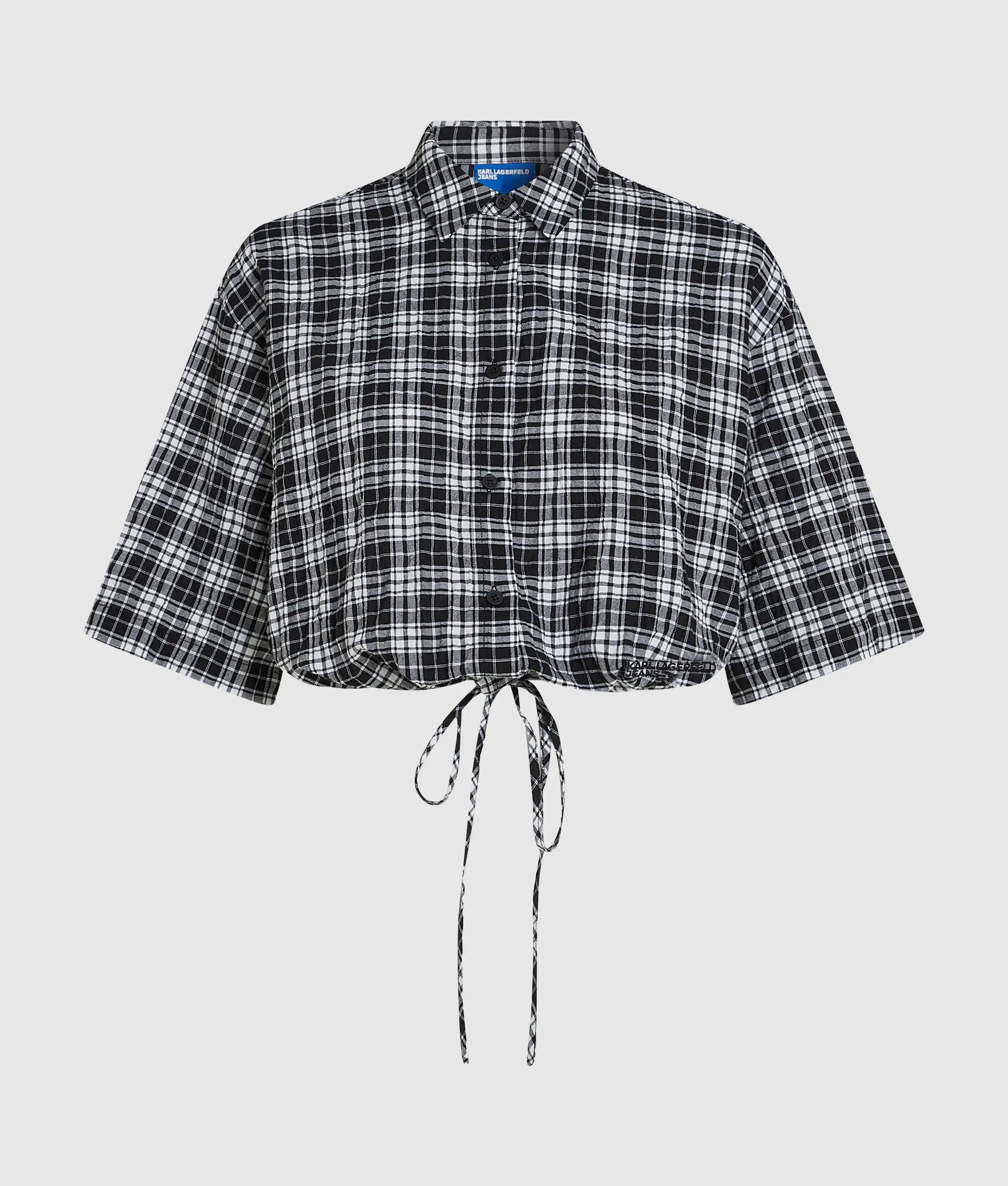 Boxy geruite blouse