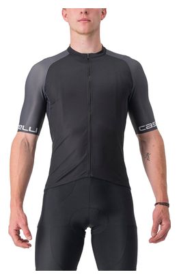 Maillot Manches Courtes Castelli Entrata VI Noir/Gris