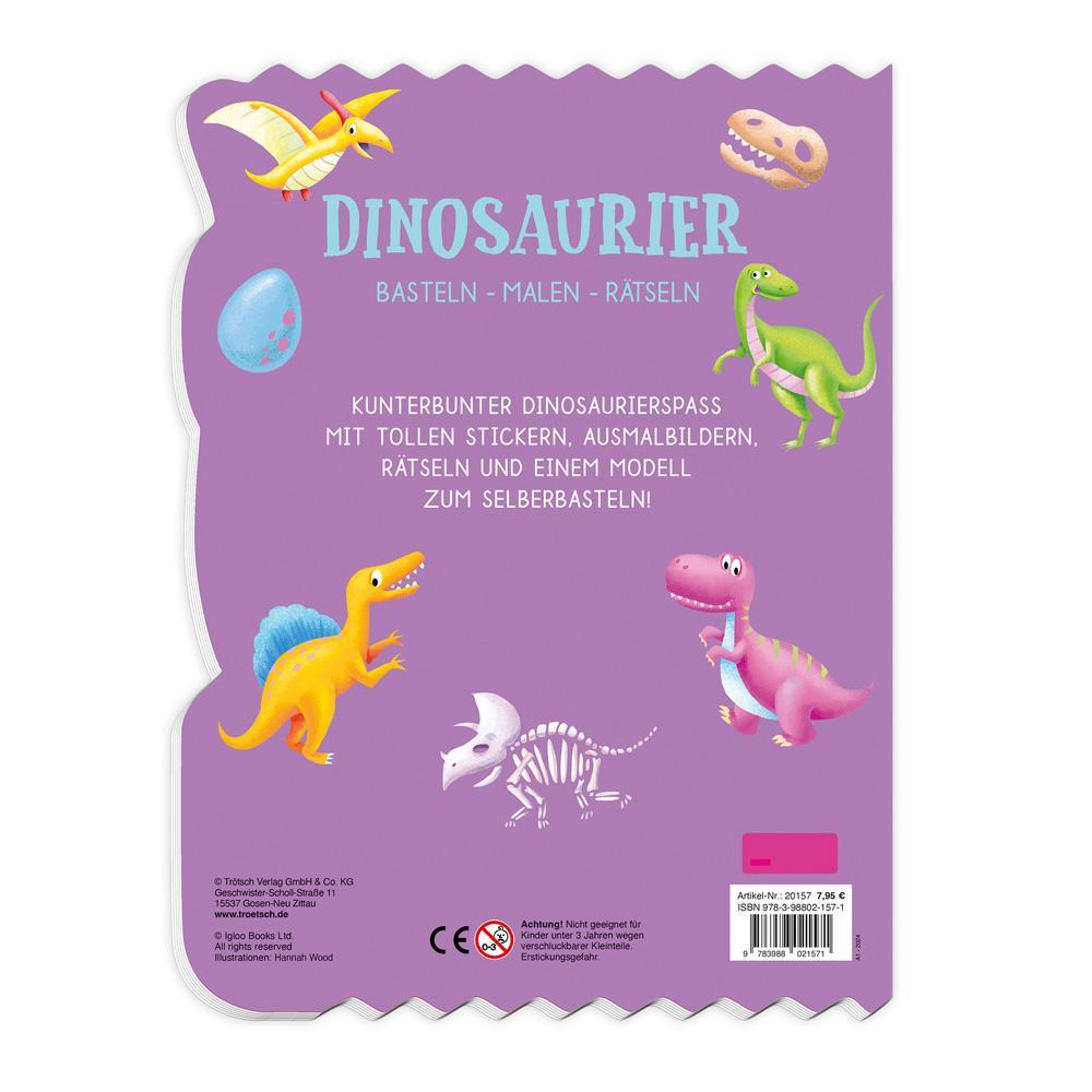 Trötsch Beschäftigungsbuch Malbuch Bastelbuch Dinosaurier