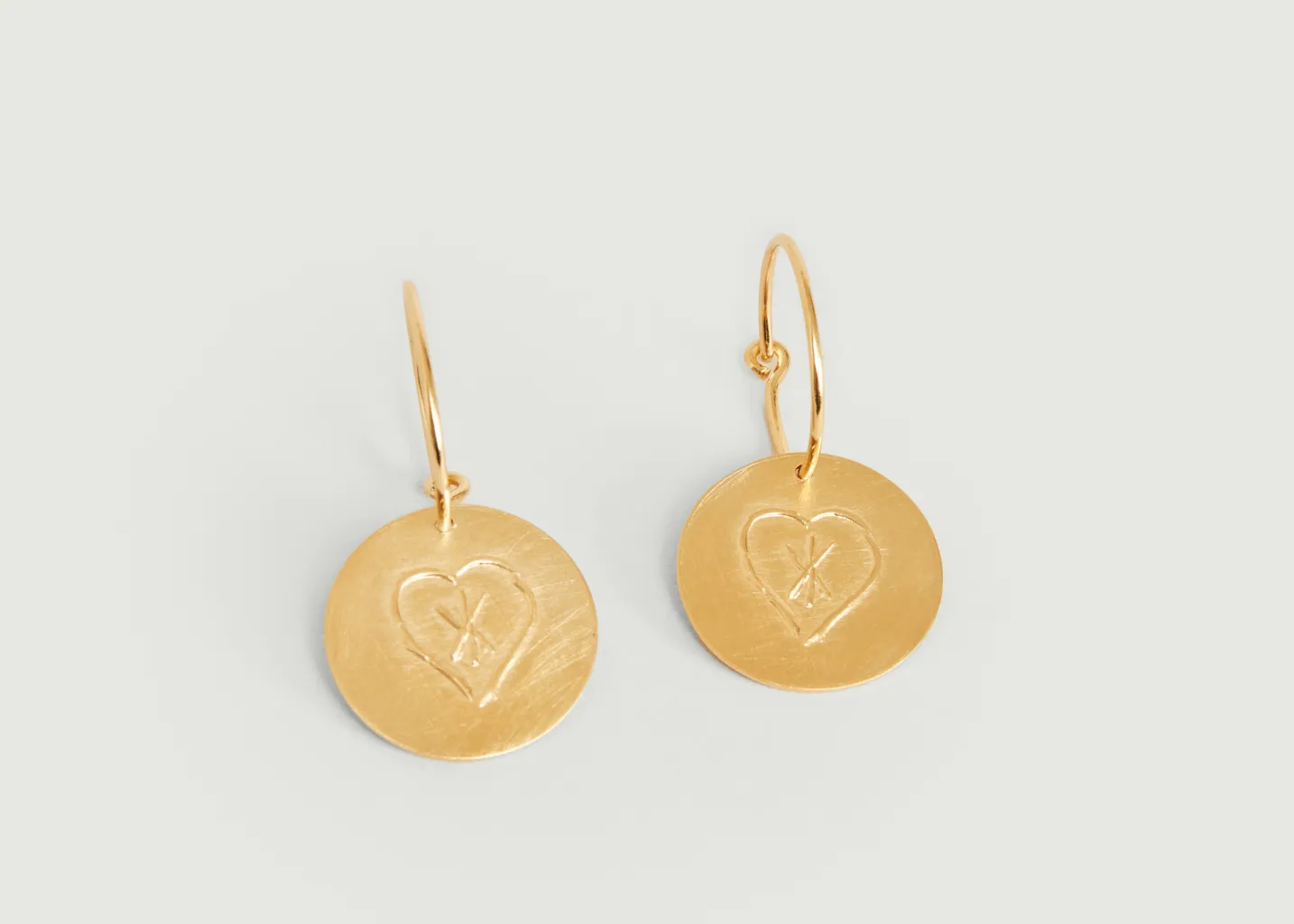 Boucles d'oreilles créoles vermeil Coup de Cœur Par Coeur