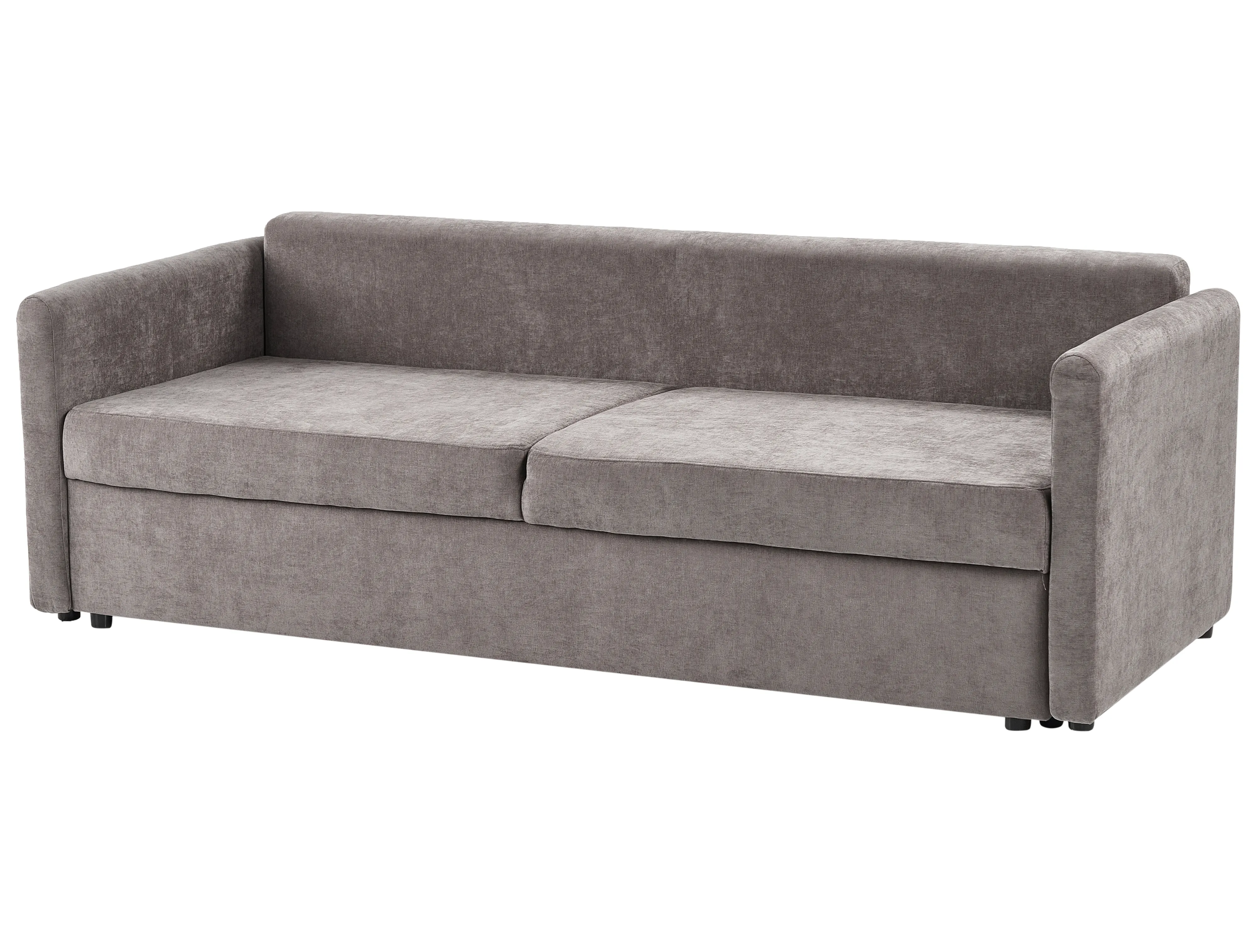 Slaapbank 3-zits BLEIK Chenille Taupe met opbergruimte
