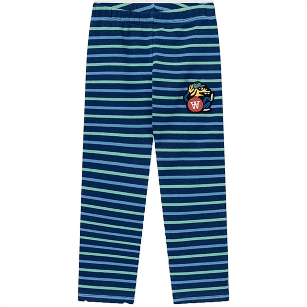 Navy Stripes Ira Doggy Patch Leggings