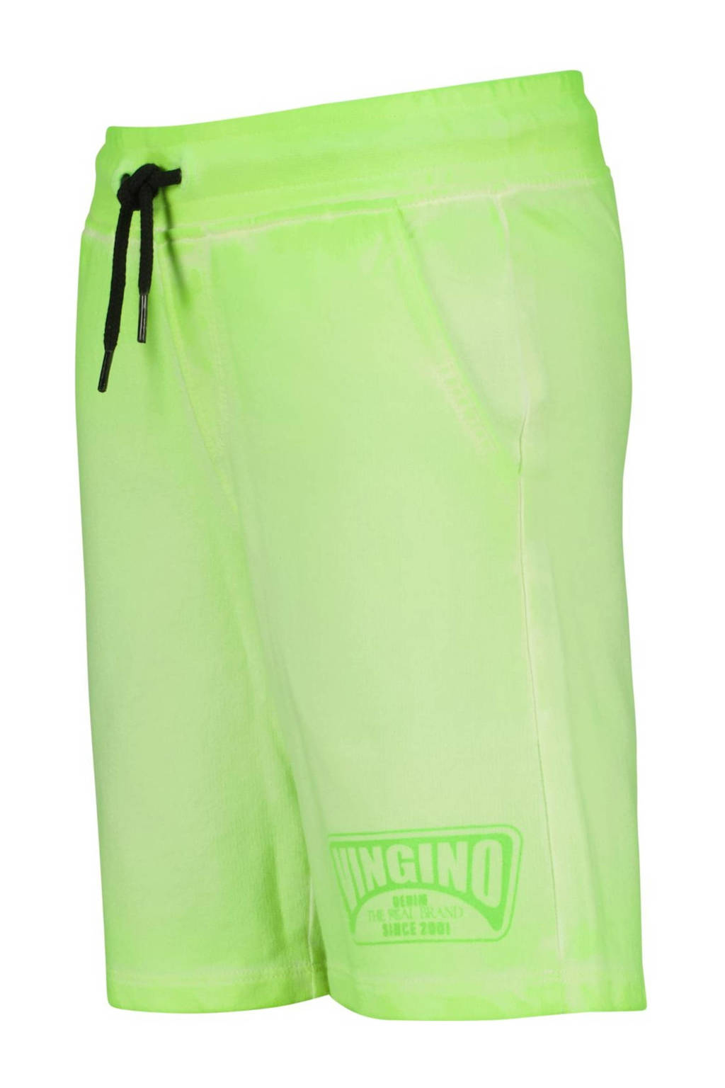 Vingino sweatshort Rames met logo neongeel