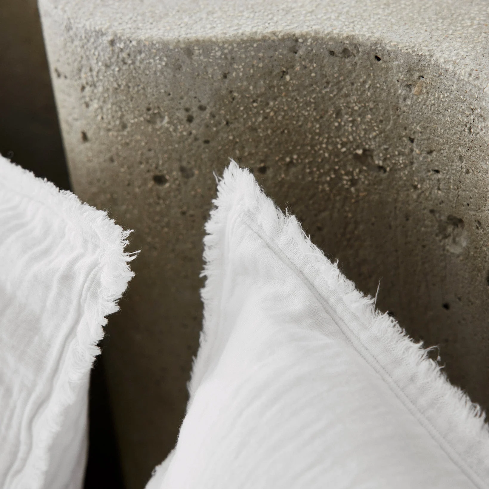 LOU - Lot de 2 taies d'oreiller | Blanc
