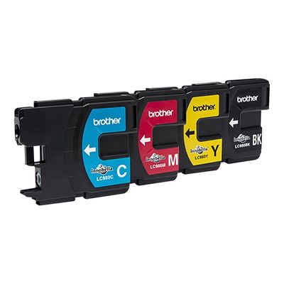 Brother LC980 - Pack de 4 - noir, cyan, magenta, jaune - cartouche d'encre originale