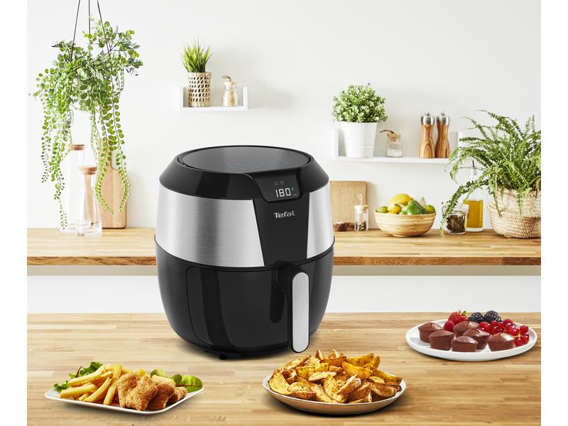 Tefal Heissluft-Fritteuse EasyFry XXL 1.6 kg, Schwarz/Silbe Vielseitige Fritteuse mit 5.6 l Fassungsvermögen