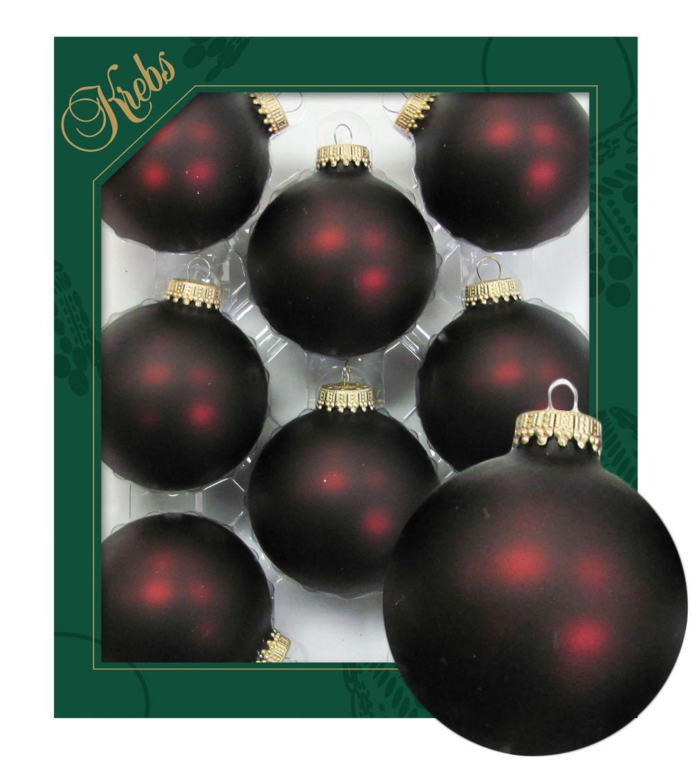 Zwitserse chocolade 7cm glazen ballen, naturel, 8 stuks, kerstballen, kerstversiering, kerstversiering