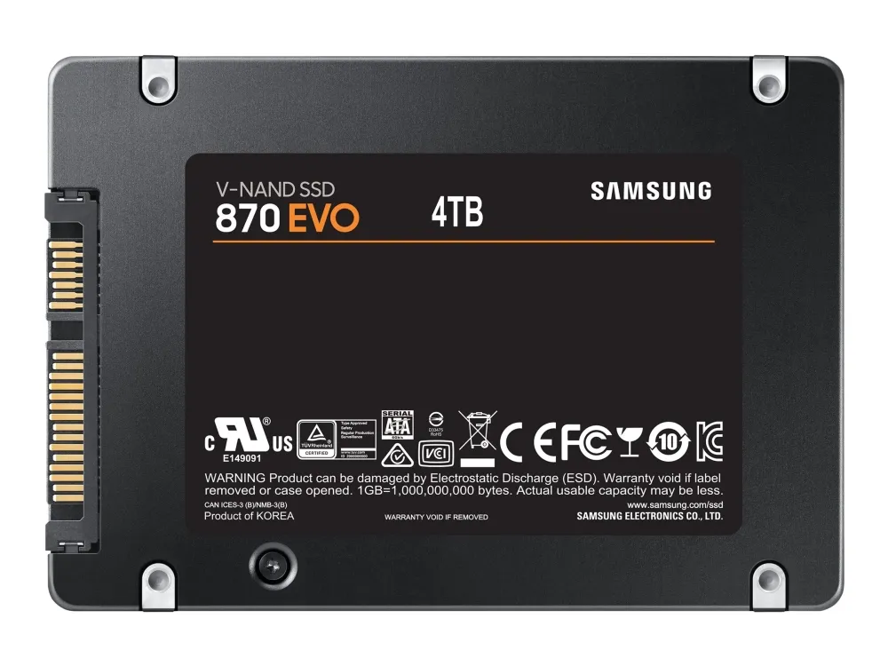 Samsung 870 EVO MZ-77E4T0B - SSD - krypteret - 4 TB - intern - 2.5