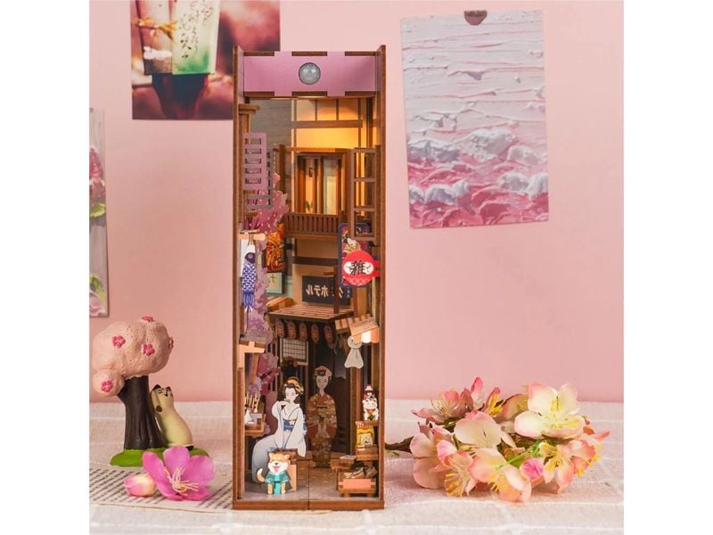 Tonecheer Bausatz Book Nook Japanese Grocery Store 3D-Modell aus lasergeschnittenen Holzteilen