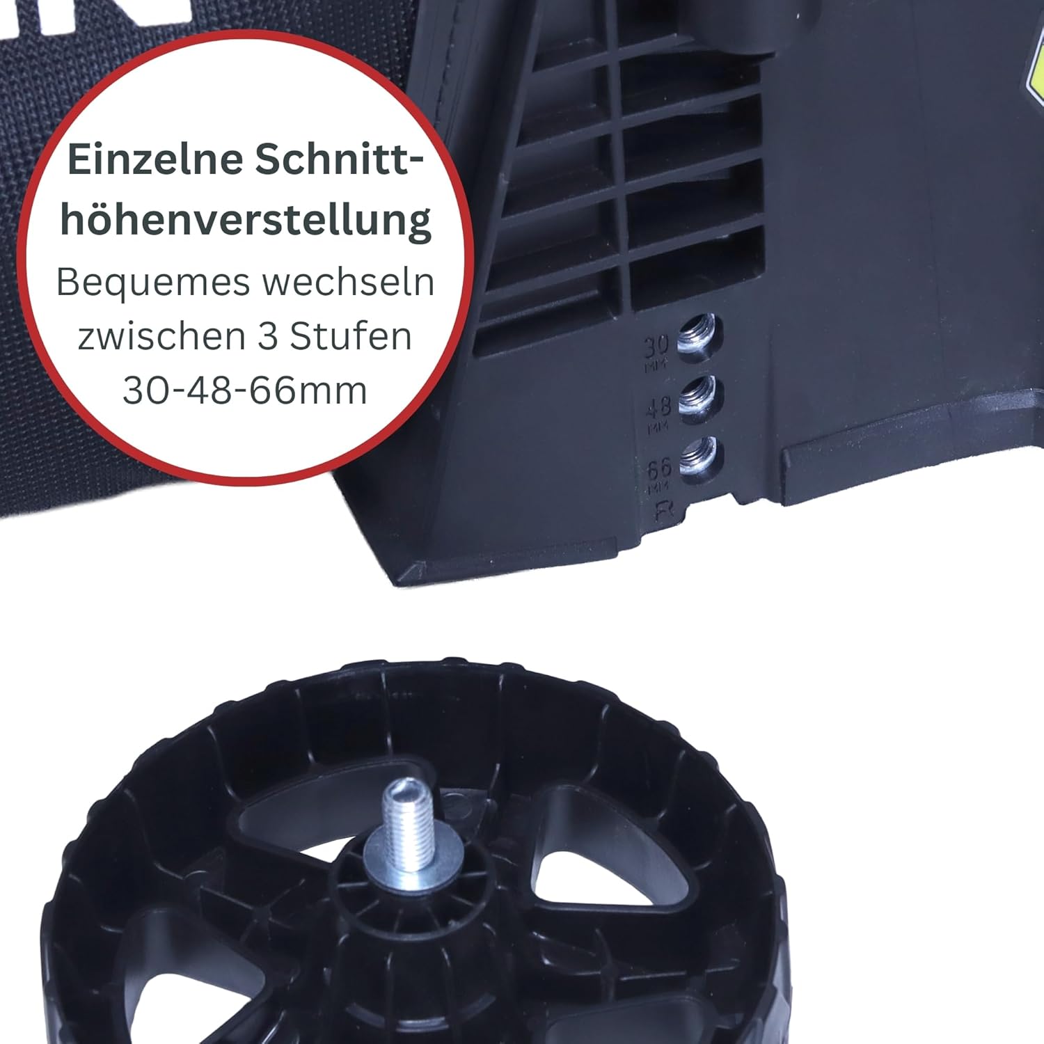 STAHLMANN Rasenmäher Benzin BR390 – 4,0PS (2,9kW) 127ccm, 39cm Schnittbreite, Mulchen, Schnitthöhenverstellung, kompaktes Design, 35L großer Fangkorb