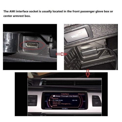 (35cm) Auto KFZ AMI MMI auf 3.5mm AUX (W) Musik Adapter Kabel Interface Konverter für Mercedes-Benz