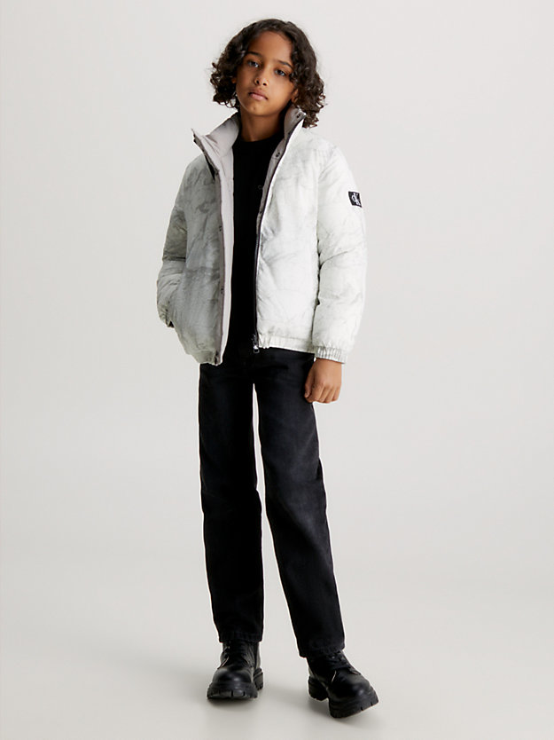 Jaqueta de plumas dupla face oversized