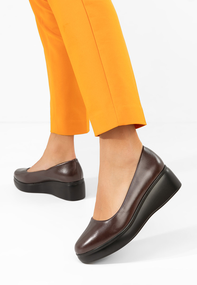 Chaussures casual à plateforme bordeaux Milanca