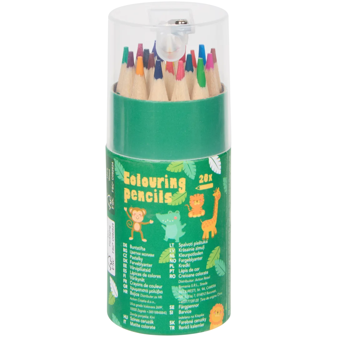 Crayons de couleur pour enfant avec taille-crayon