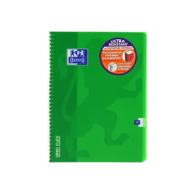 Oxford Openflex - Cahier polypro à spirale A4 (21x29,7 cm) - 100 pages - grands carreaux (Seyes) - disponible dans différentes couleurs