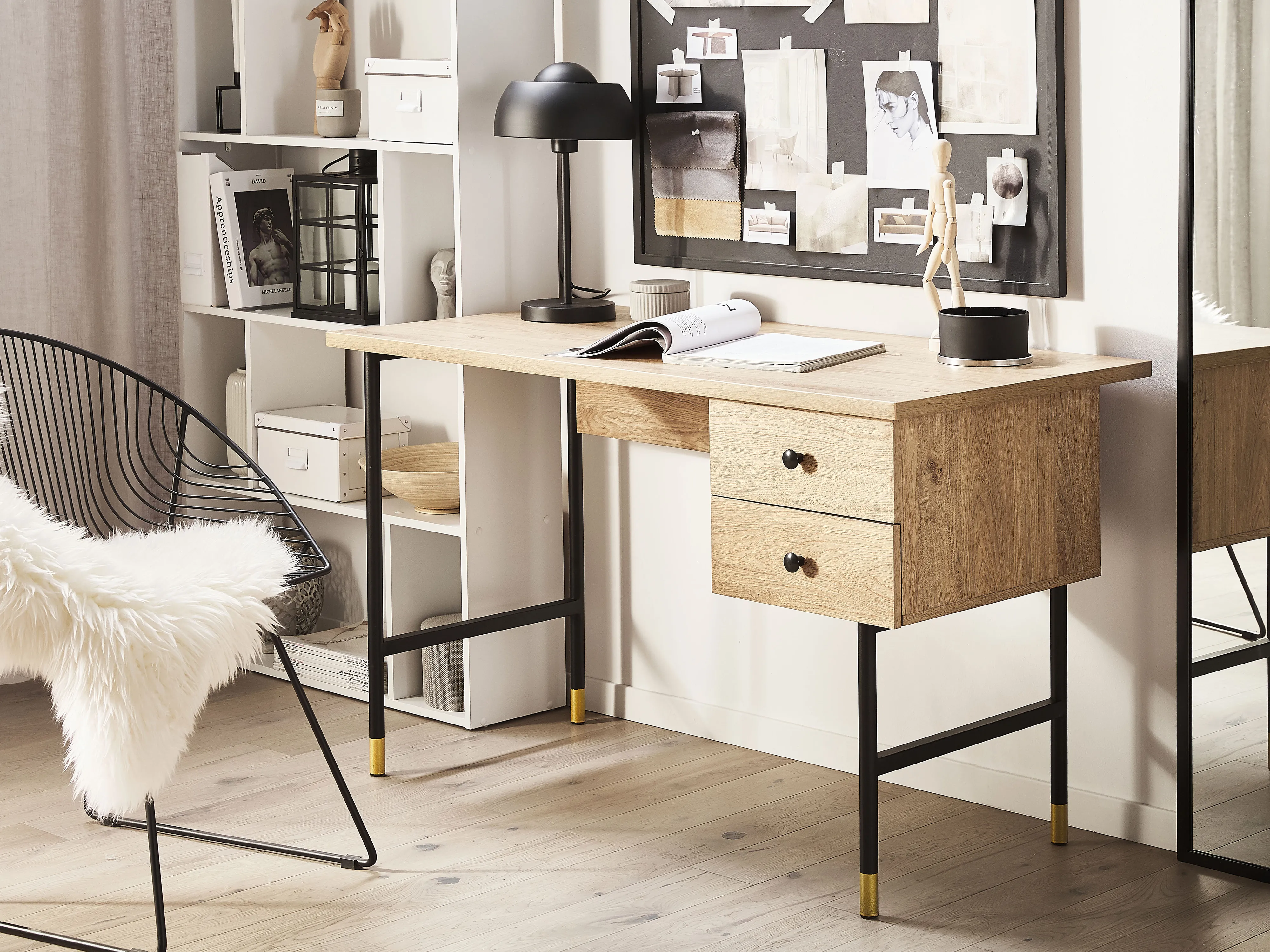 Bureau ABILEN Lichtbruin 120 cm 60 cm met lades