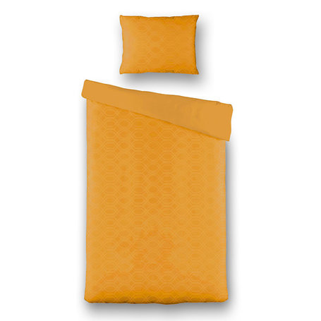 Dekbedovertrek Embossed Art Deco - Okergeel
