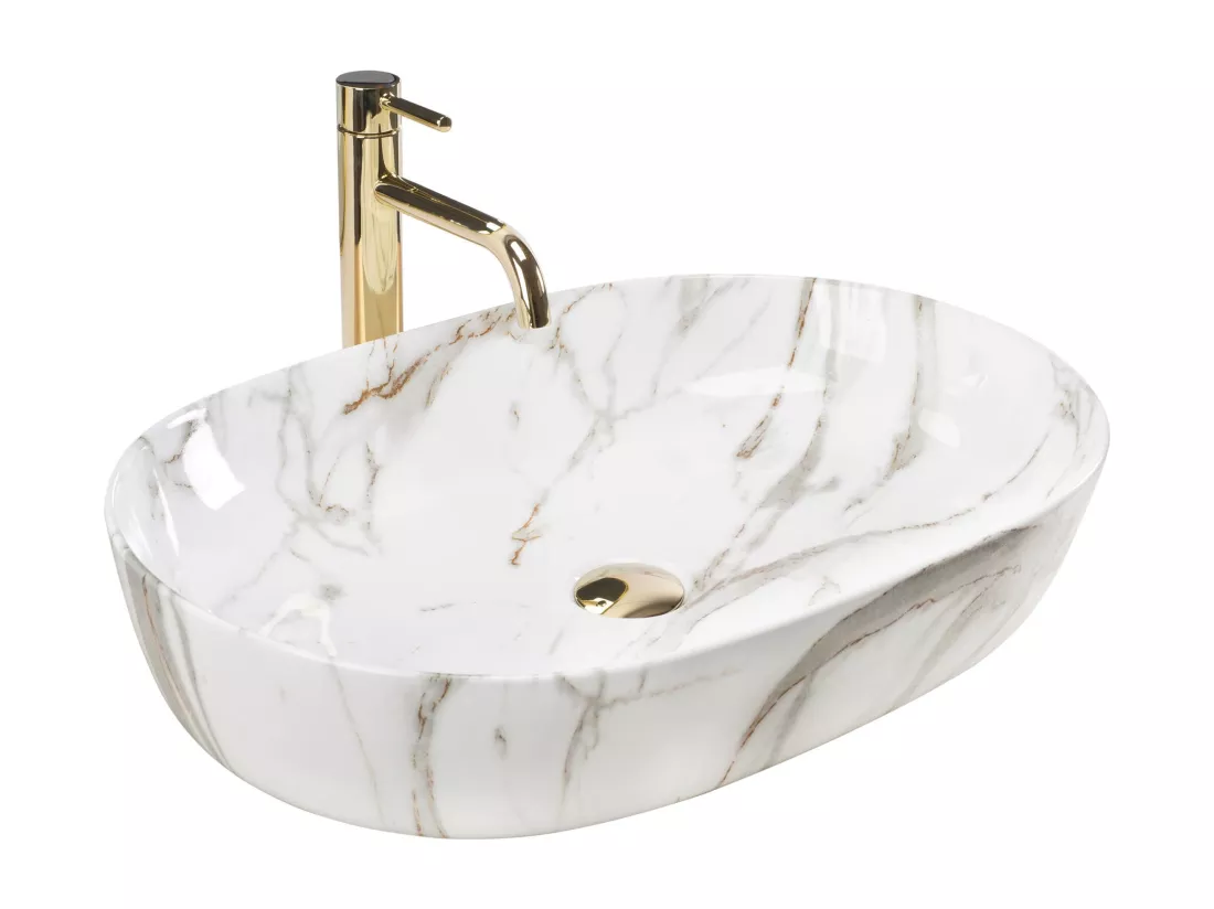 Vasque À Poser Rea Cleo 61 Shiny Aiax White
