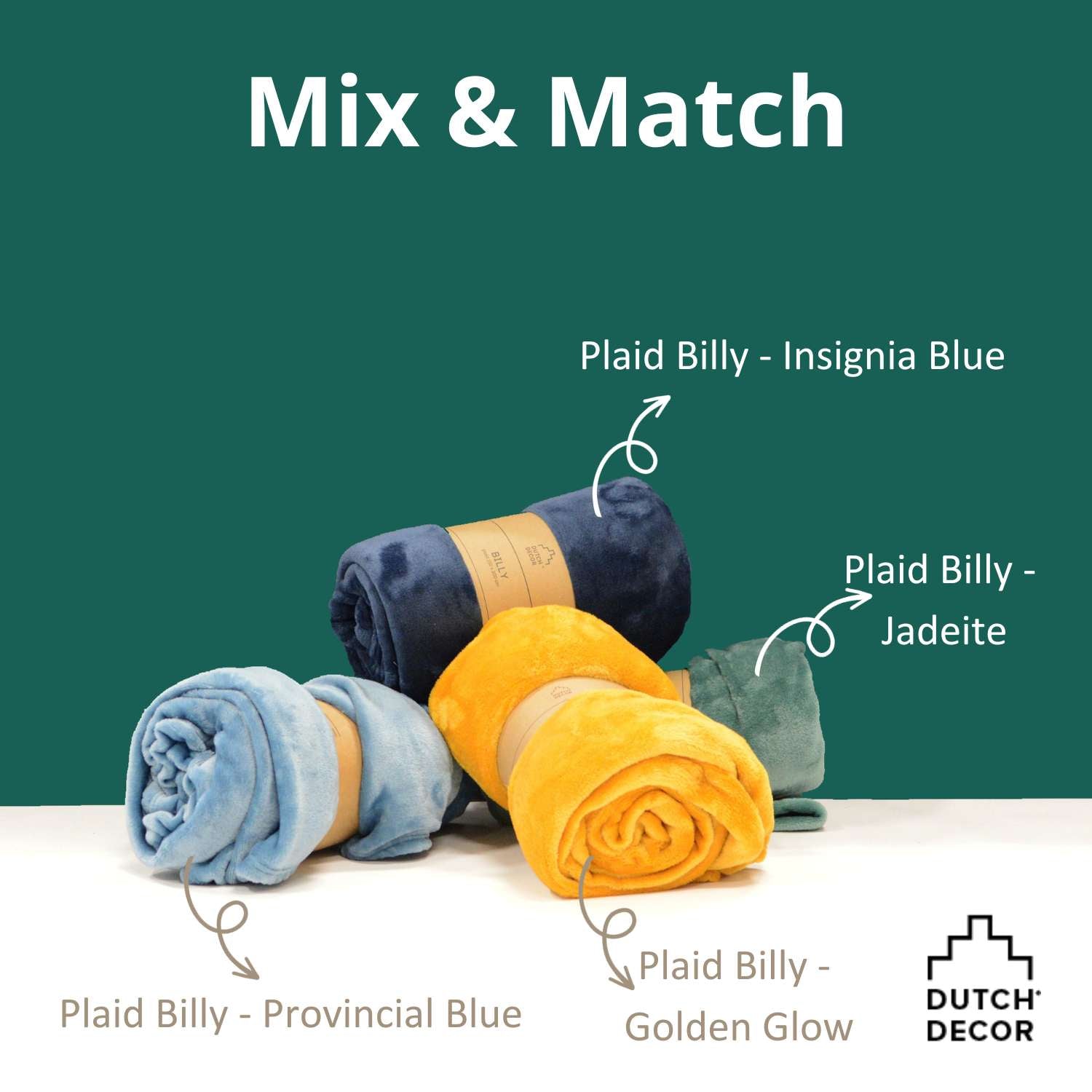 Dutch Decor plaid BILLY - 150x200 cm Insignia Blue