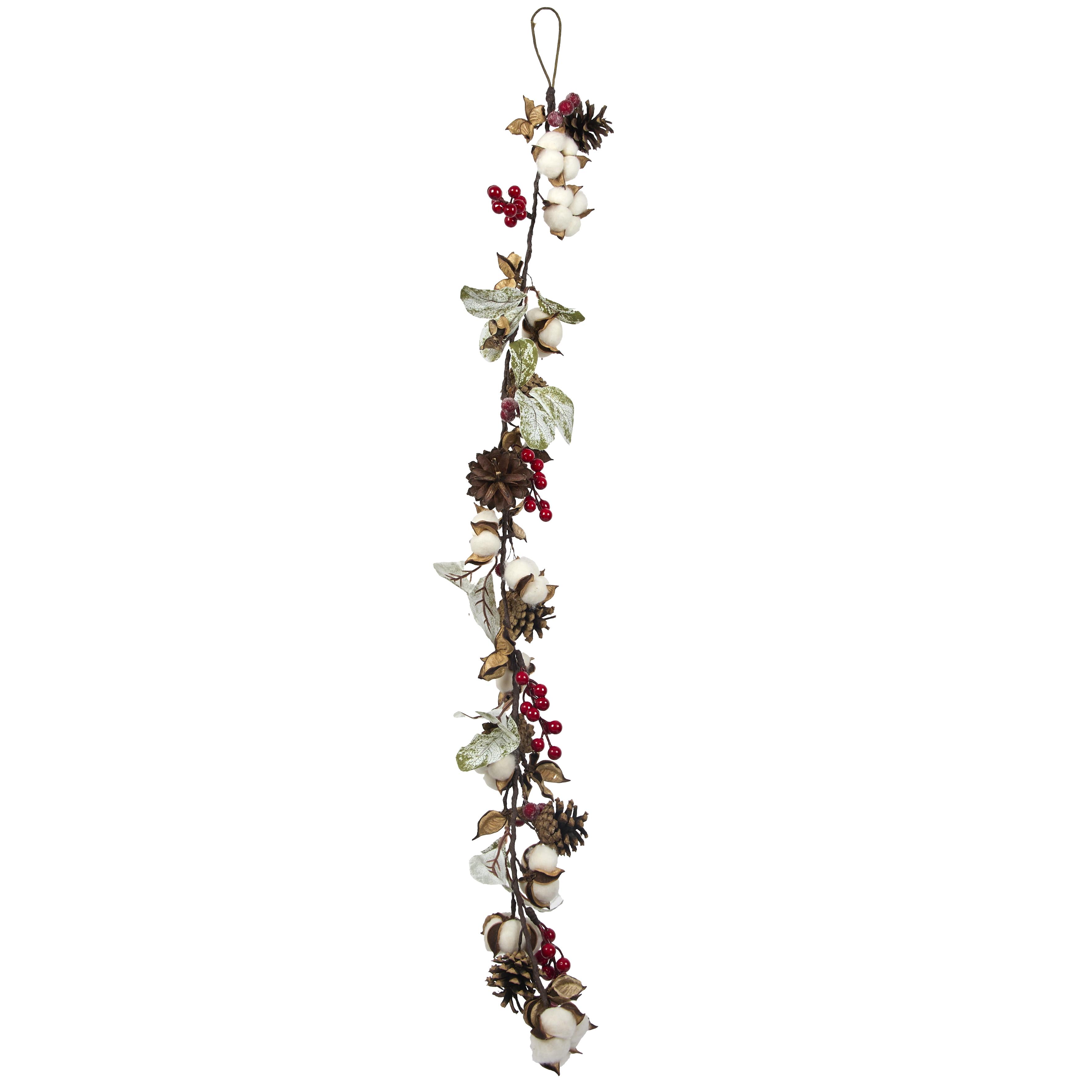 BRANCHE COTON POMME PIN BAIES L.108CM