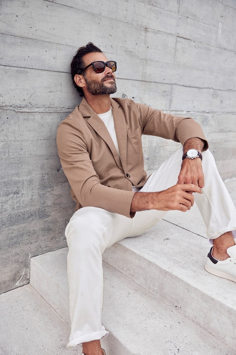 Sweat-Sakko, Flamm-Sweat, Revers, aufgesetzte Taschen