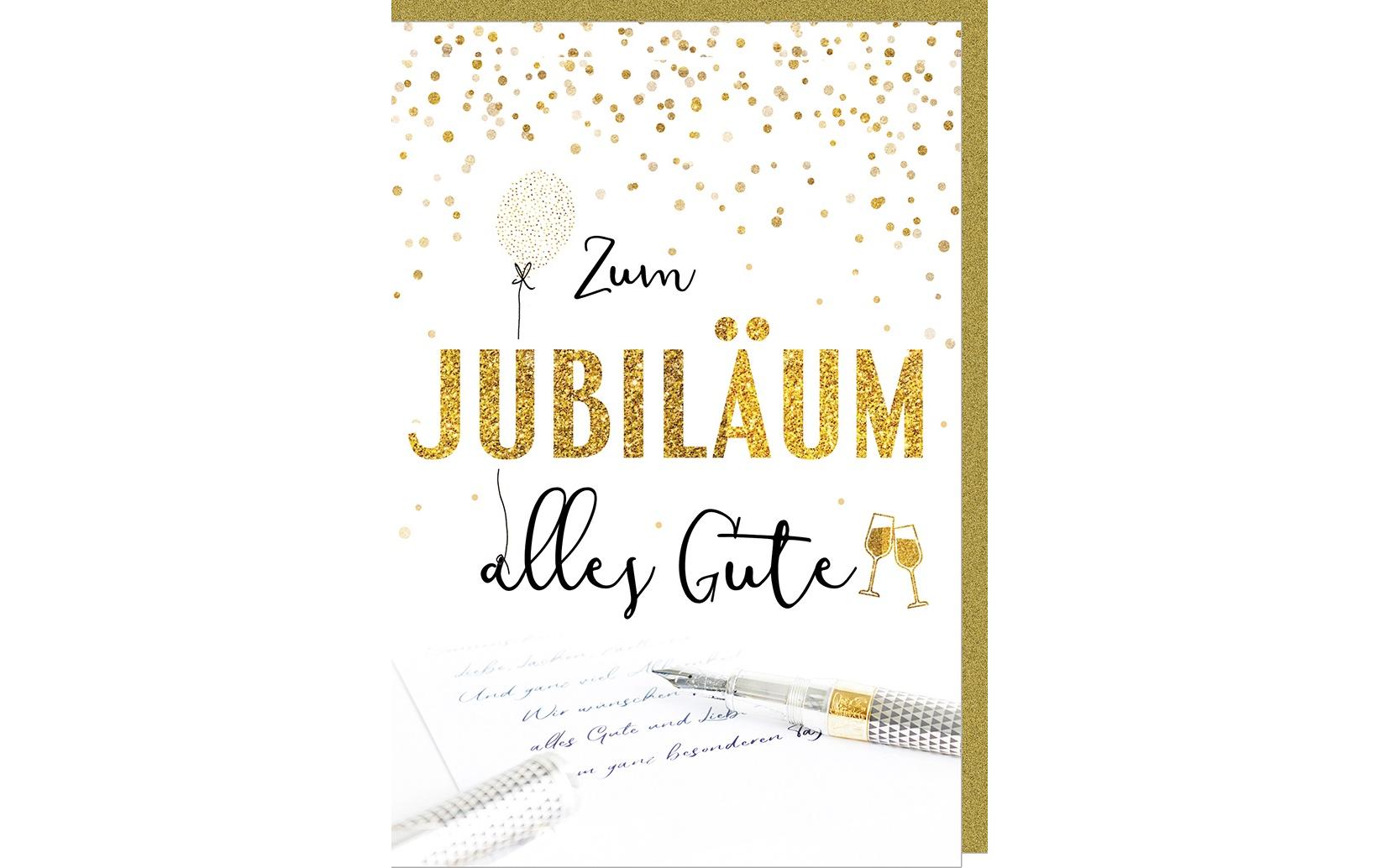 Glückwunschkarte Jubiläum 11.5 x 17 cm, inkl. CouvertJubiläumskarte