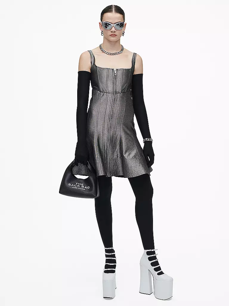 MARC JACOBS Ledertasche - Henkeltasche THE MINI SACK  schwarz
