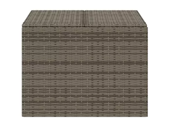 Boîte de rangement de jardin gris 291L résine tressée