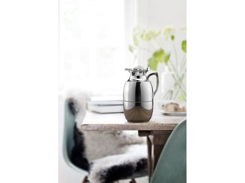Alfi Thermoskanne Juwel 1000 ml, Silber Karaffe aus Edelstahl