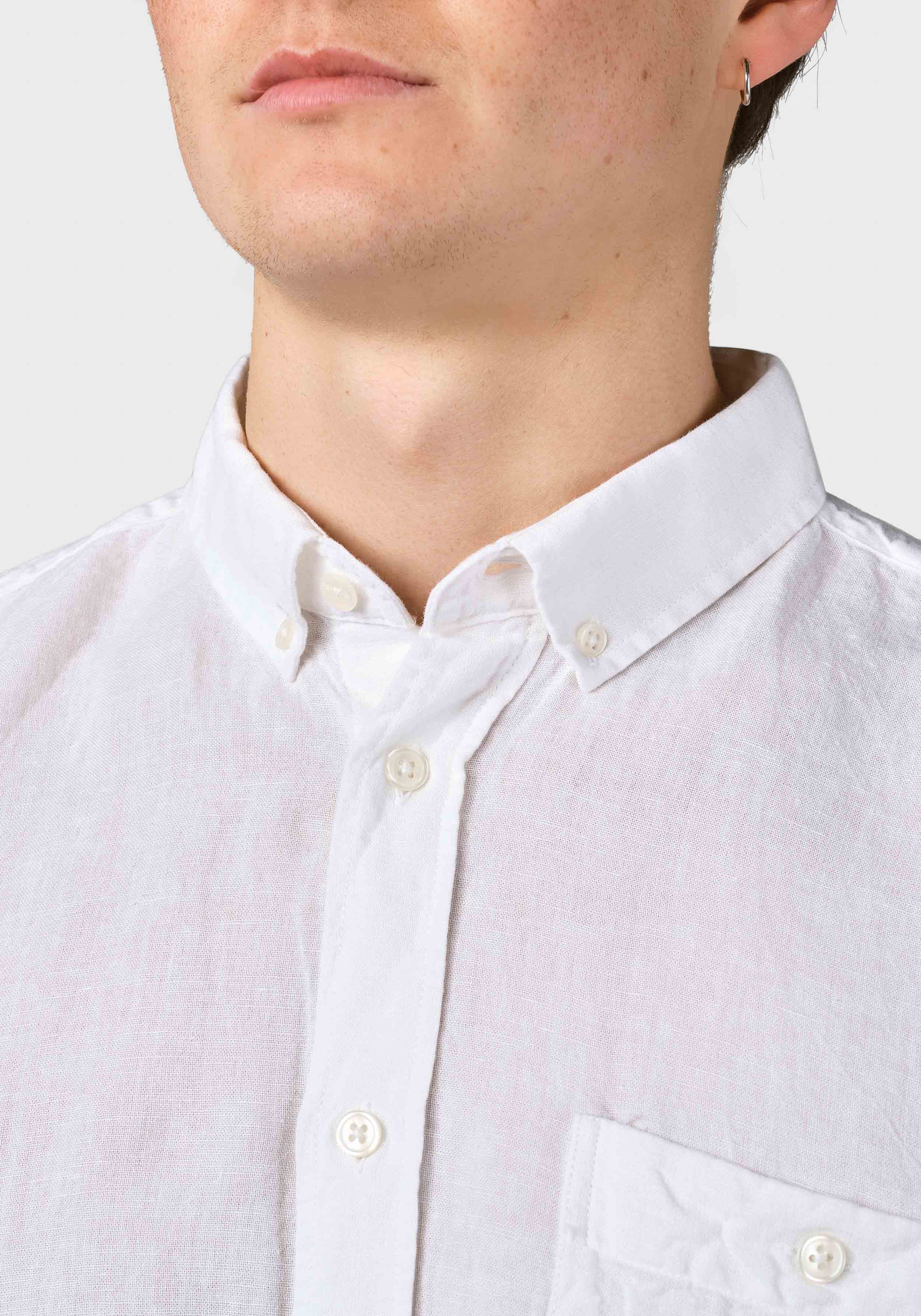 Klitmøller Collective Leinenhemd Benjamin Linen Shirt White