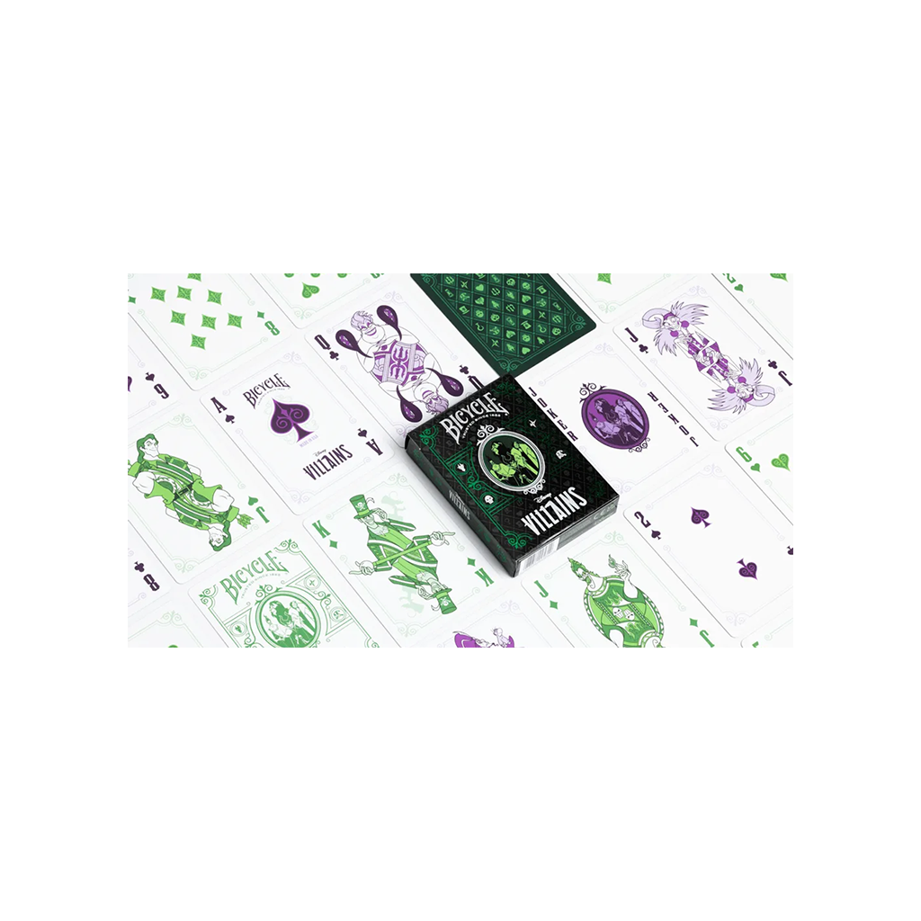 Cartes Bicycle Ultimates - Disney Villains Vert