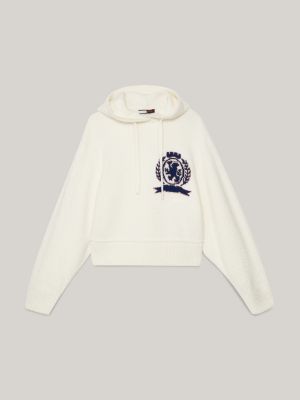 Crest Knitted Relaxed Wool Hoody