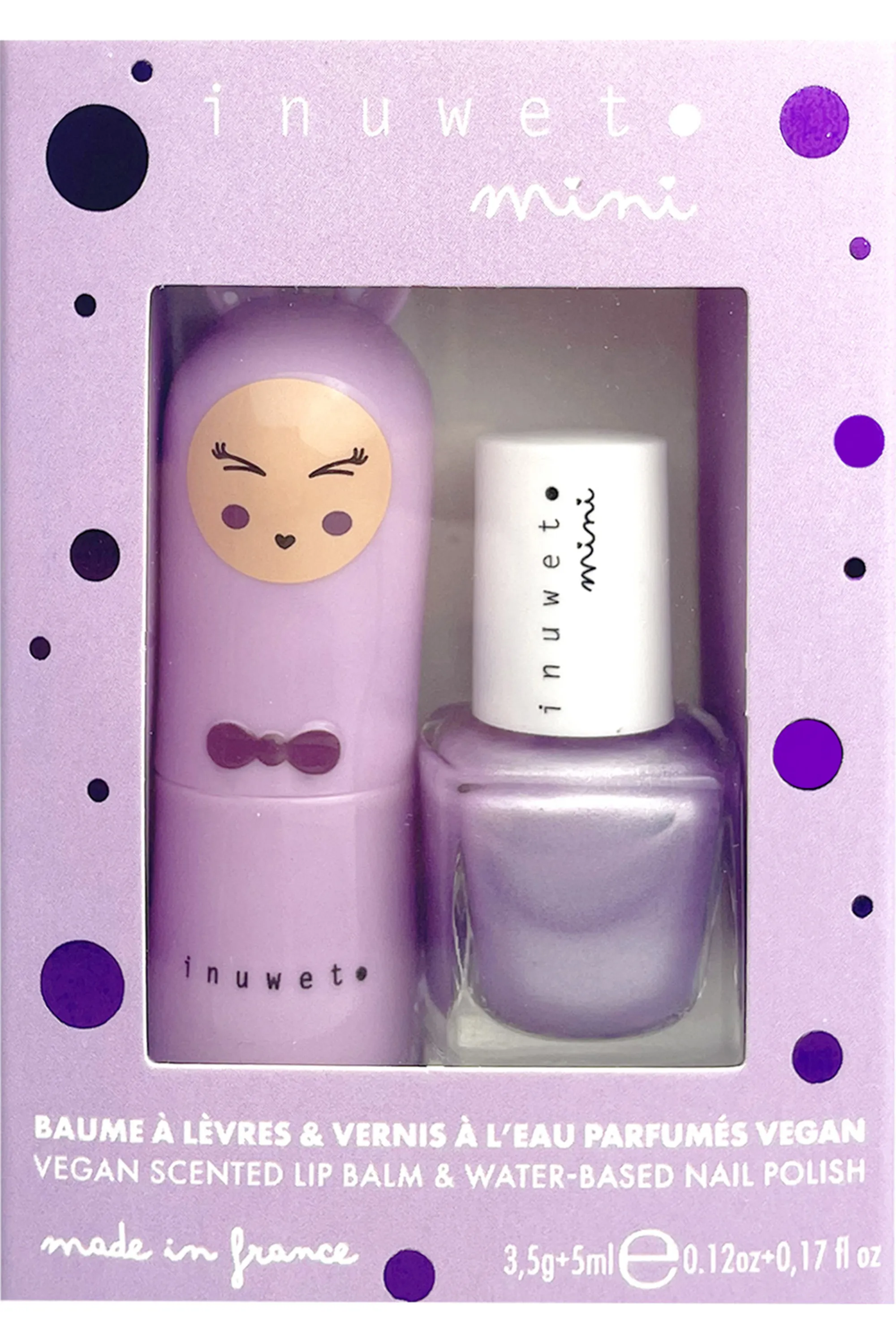 Inuwet (In Unicorn We Trust) Coffret enfant baume à lèvres & vernis à l’eau