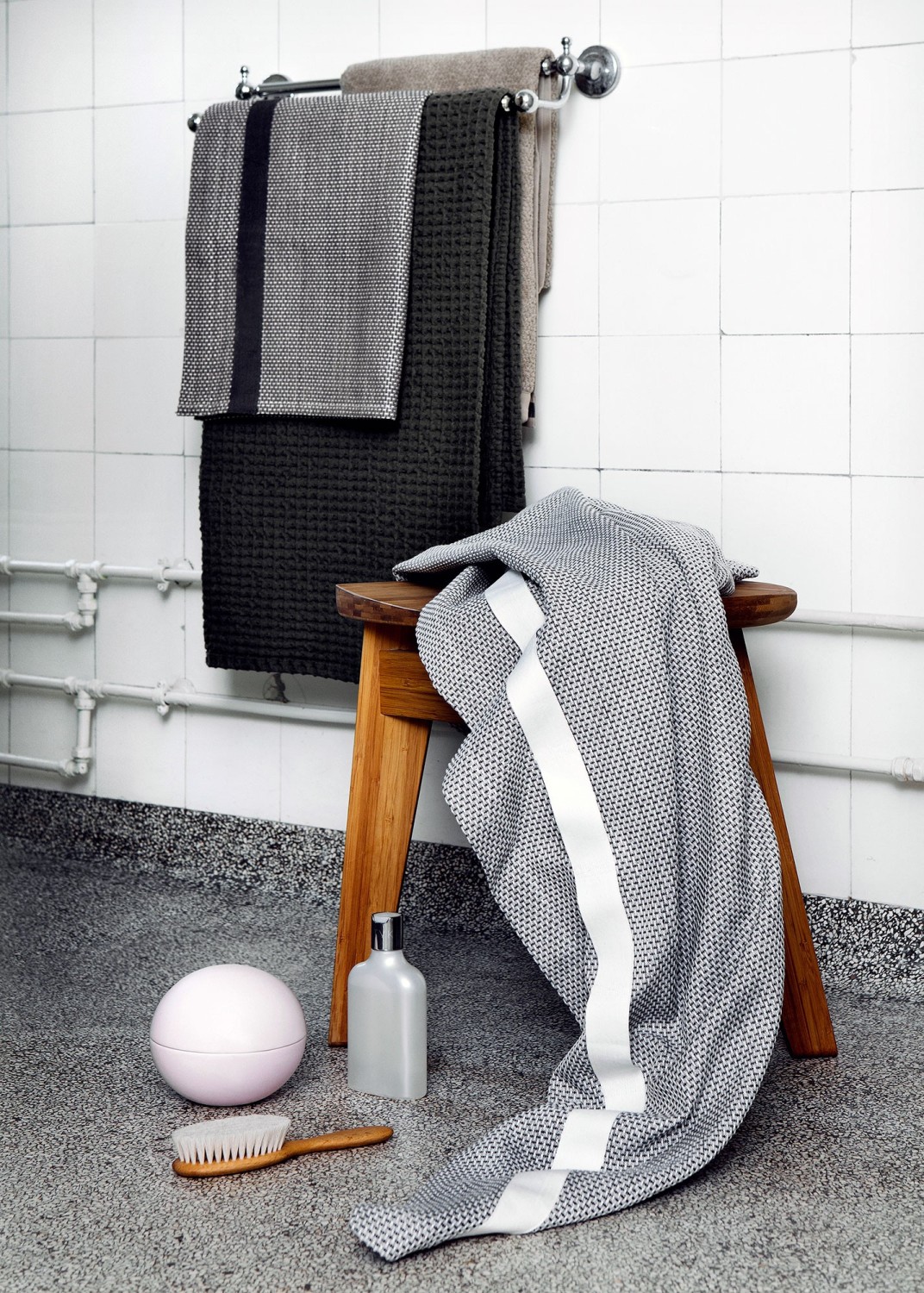 The Organic Company Badetuch The Organic Company Wellness Towel morning grey