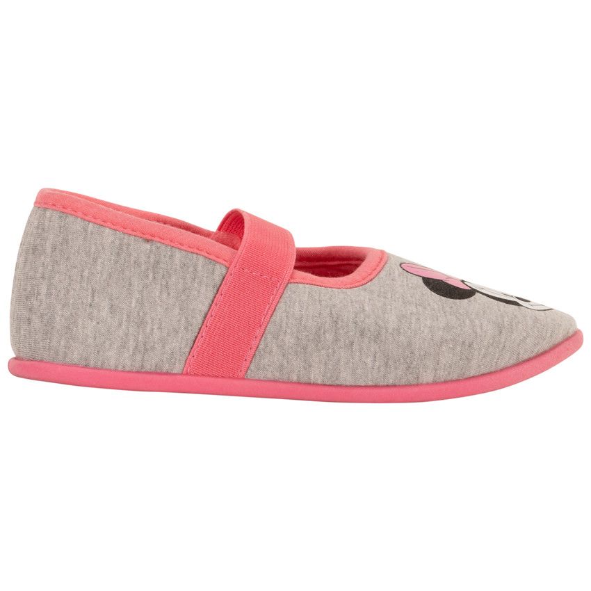 Chaussons babies Minnie Disney pour fille - Gris chiné