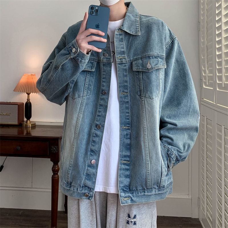 FOEV - Denim enkelrijsjas met zakdetail