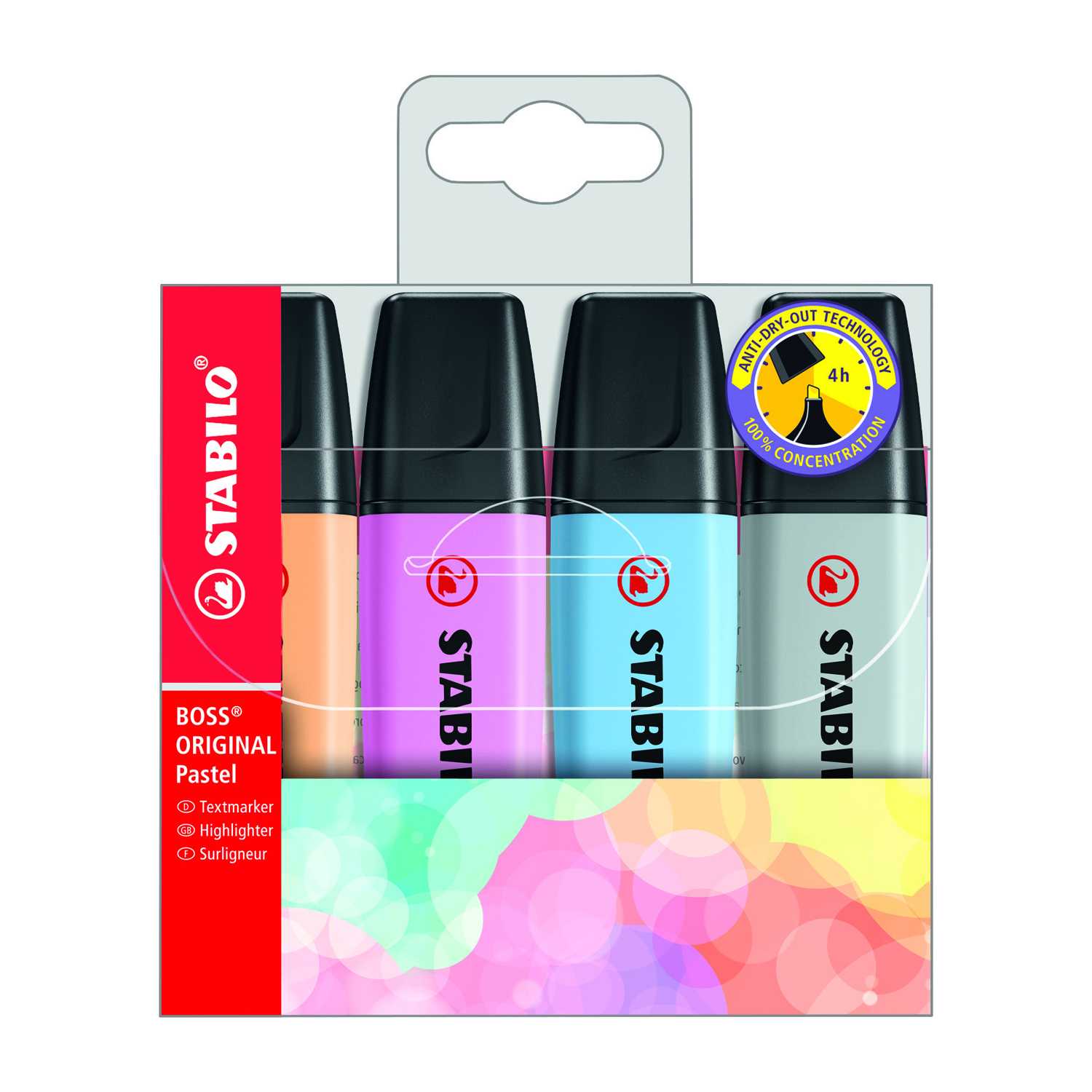 Stabilo Textmarker BOSS® ORIGINAL Pastel 4er