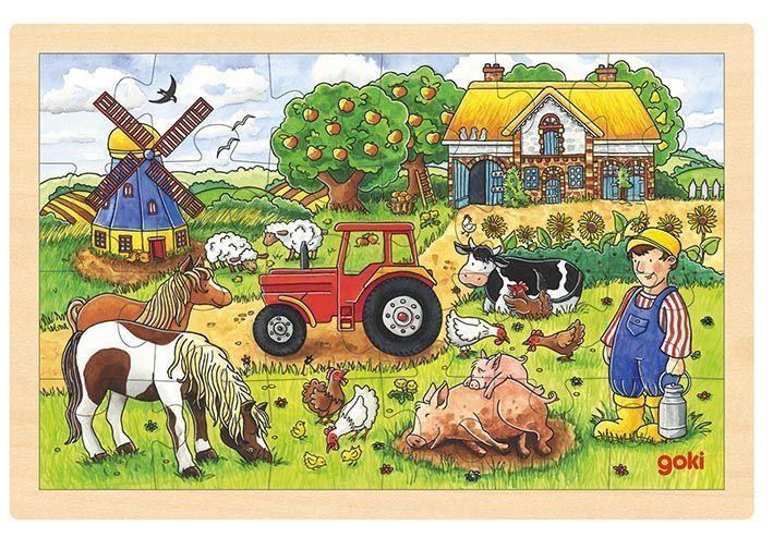 Einlegepuzzle MÜLLERS FARM 24-teilig in bunt