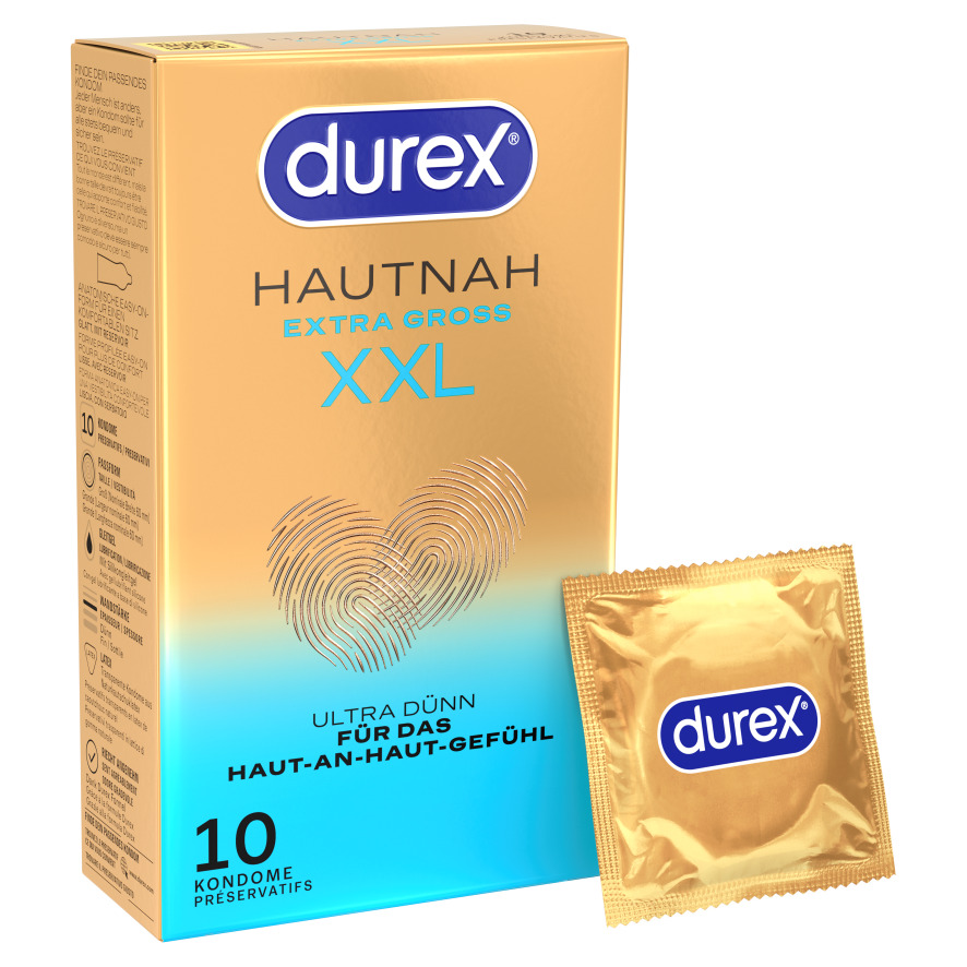 DUREX Hautnah Präservativ<br>10 Stück, XXL
