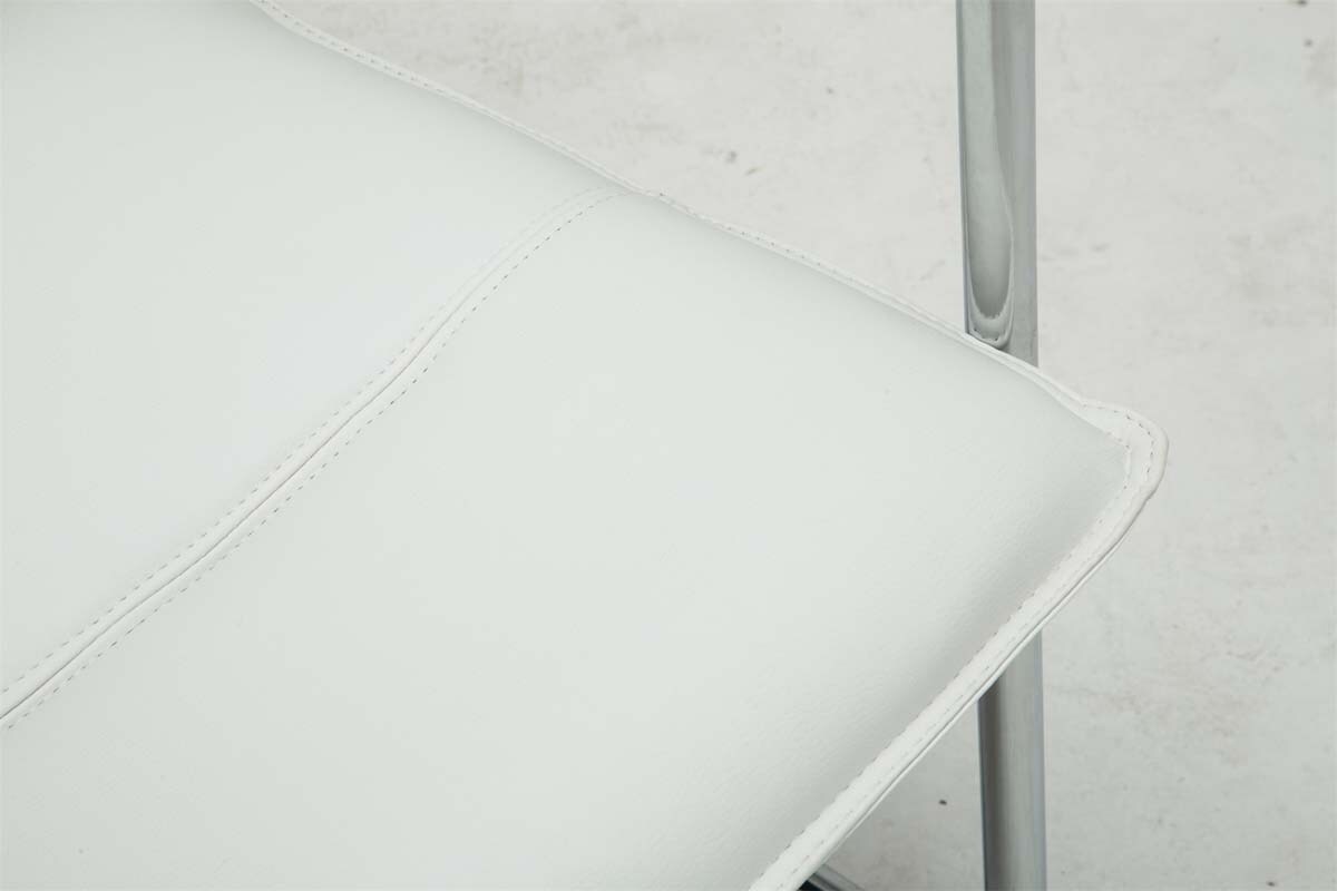 CLP Bürostuhl Seattle I Komfortabler Besucherstuhl Mit Kunstlederbezug I Modernes Design, Freischwinger Mit Bodenschoner I Gestell In Chromoptik