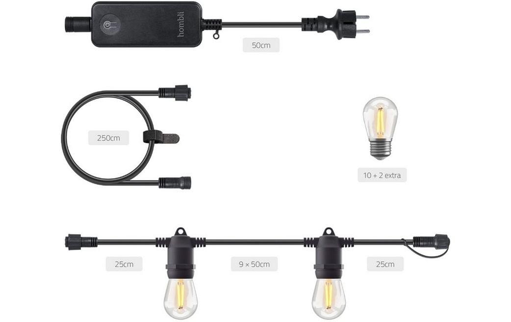 Gartenleuchte String Light 12 LEDs, 5m, WarmweissSmart Outdoor Lichterkette
