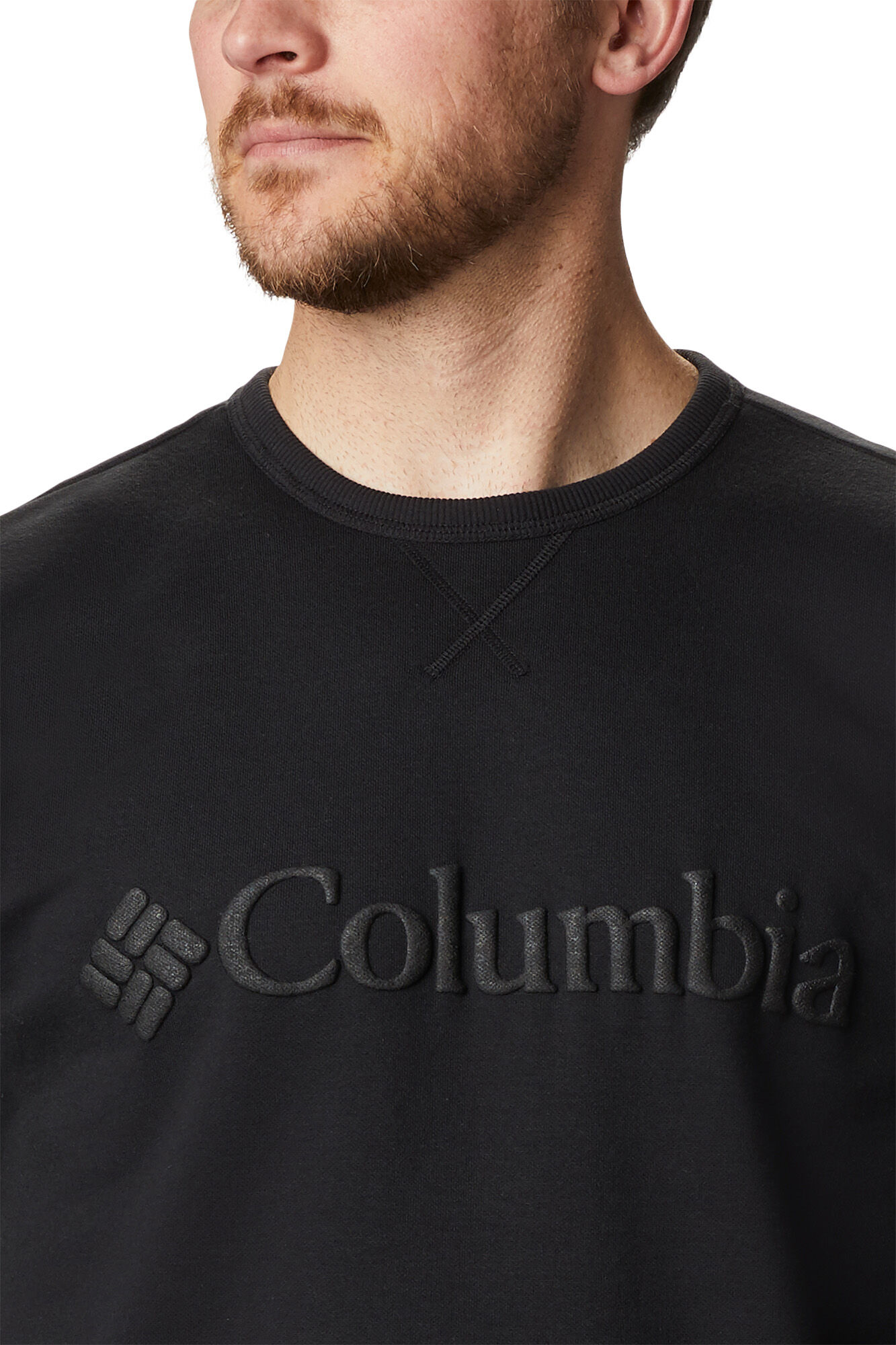 Suéter masculino Columbia™ com gola redonda e logo - Cinza escuro