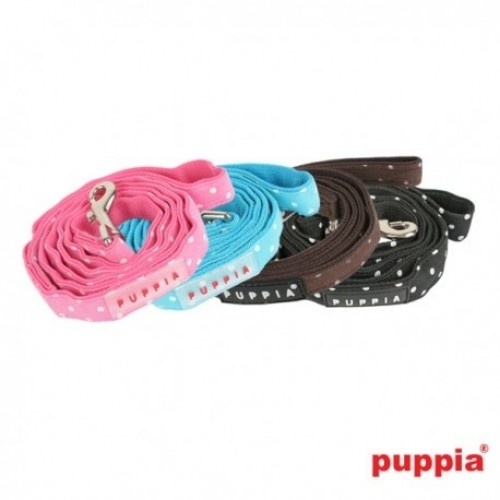 Coleira rosa com bolinhas para cachorro