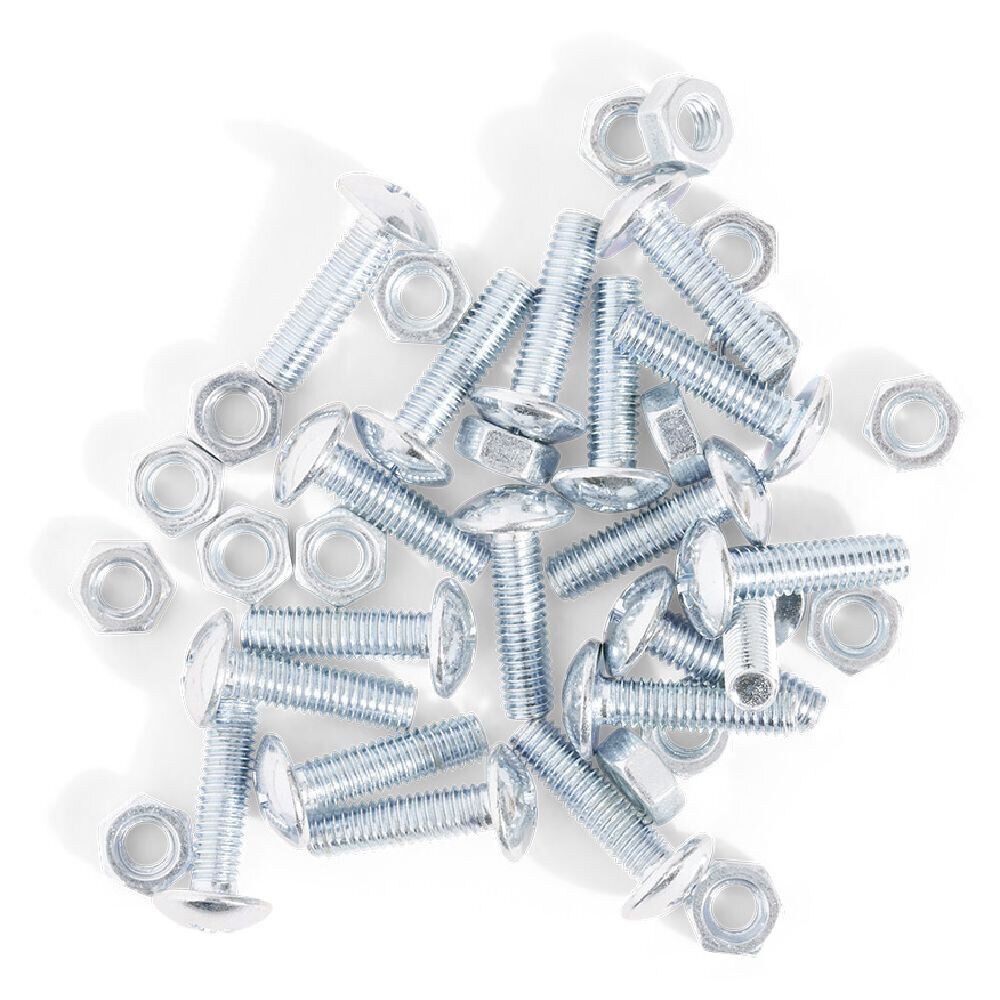 20 boulons poêlier cruciforme acier zingué - 4x15 mm