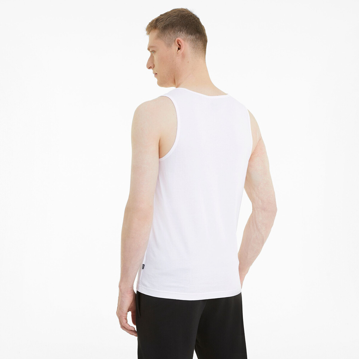 PUMA<br>Camiseta sem mangas, gola redonda em puro algodão