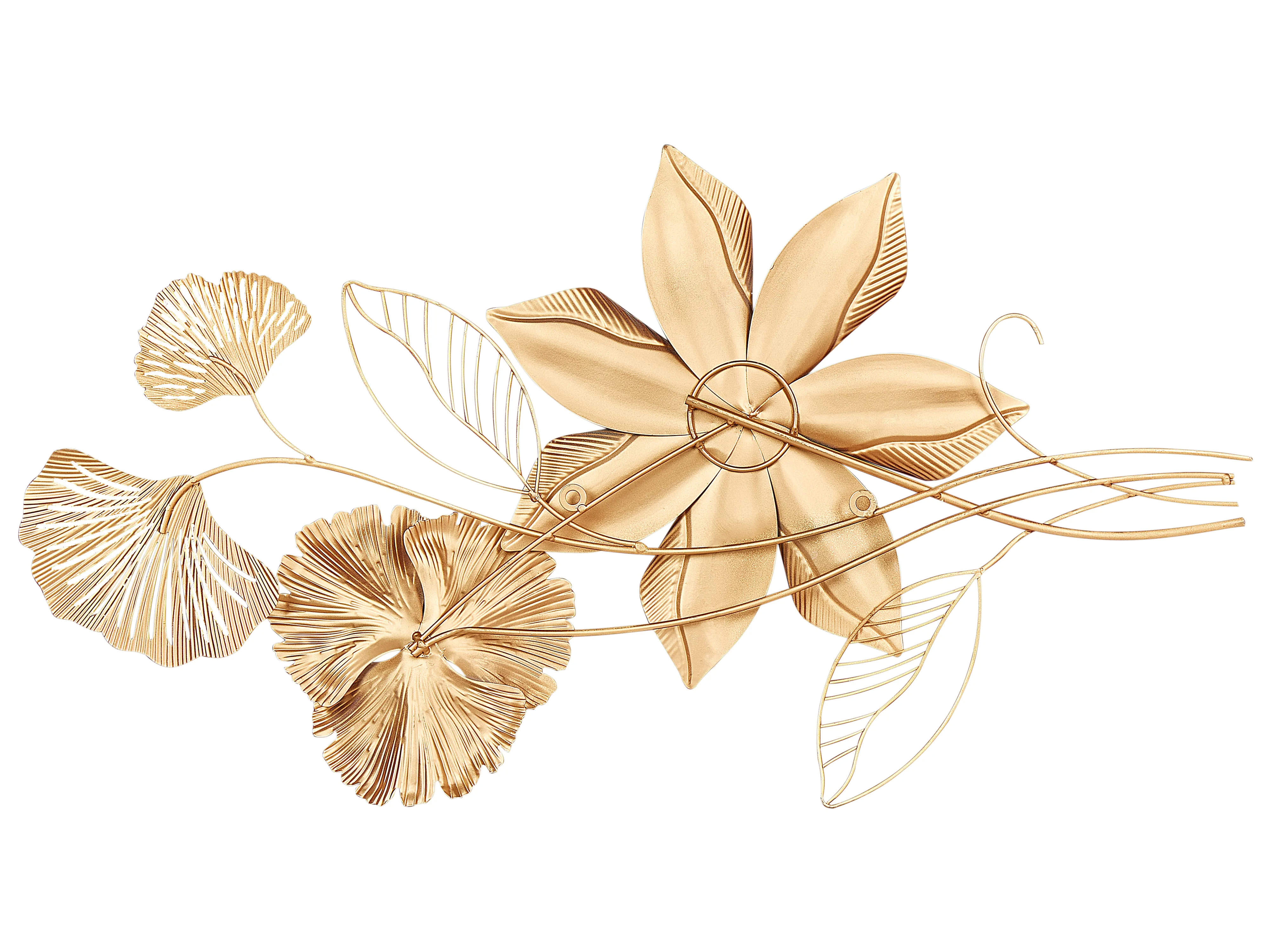 Wanddecoratie Bloem EUROPIUM Metaal 46 cm Goud