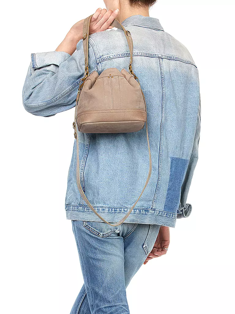JEROME DREYFUSS Ledertasche - Bucket Bag BEN S grau