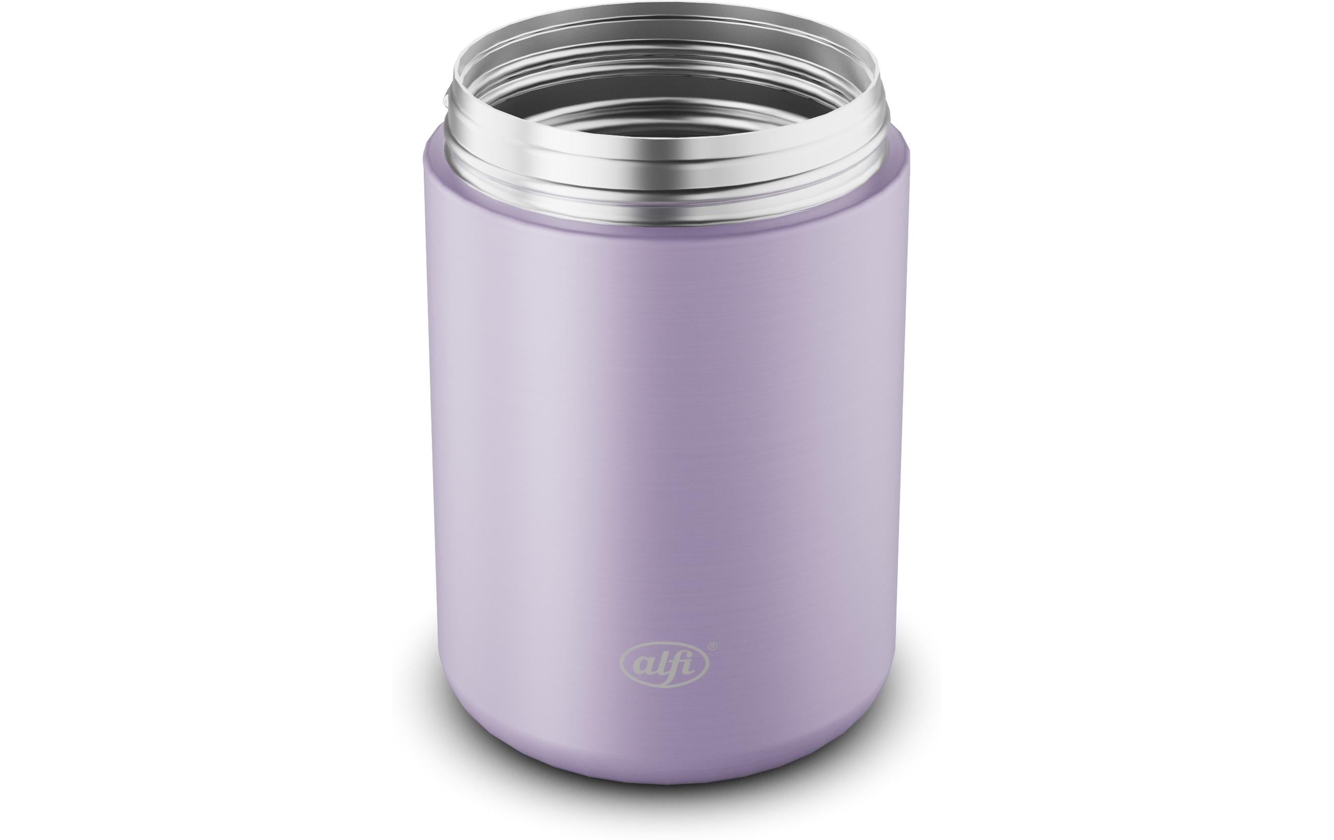 Thermo-Foodbehälter 0.35 l, LavendelOutdoor-Behälter aus Edelstahl mit Göffel